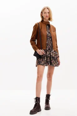 Casacões E Casacos<Desigual Jaqueta biker regular