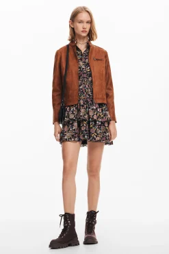 Casacões E Casacos<Desigual Jaqueta biker regular