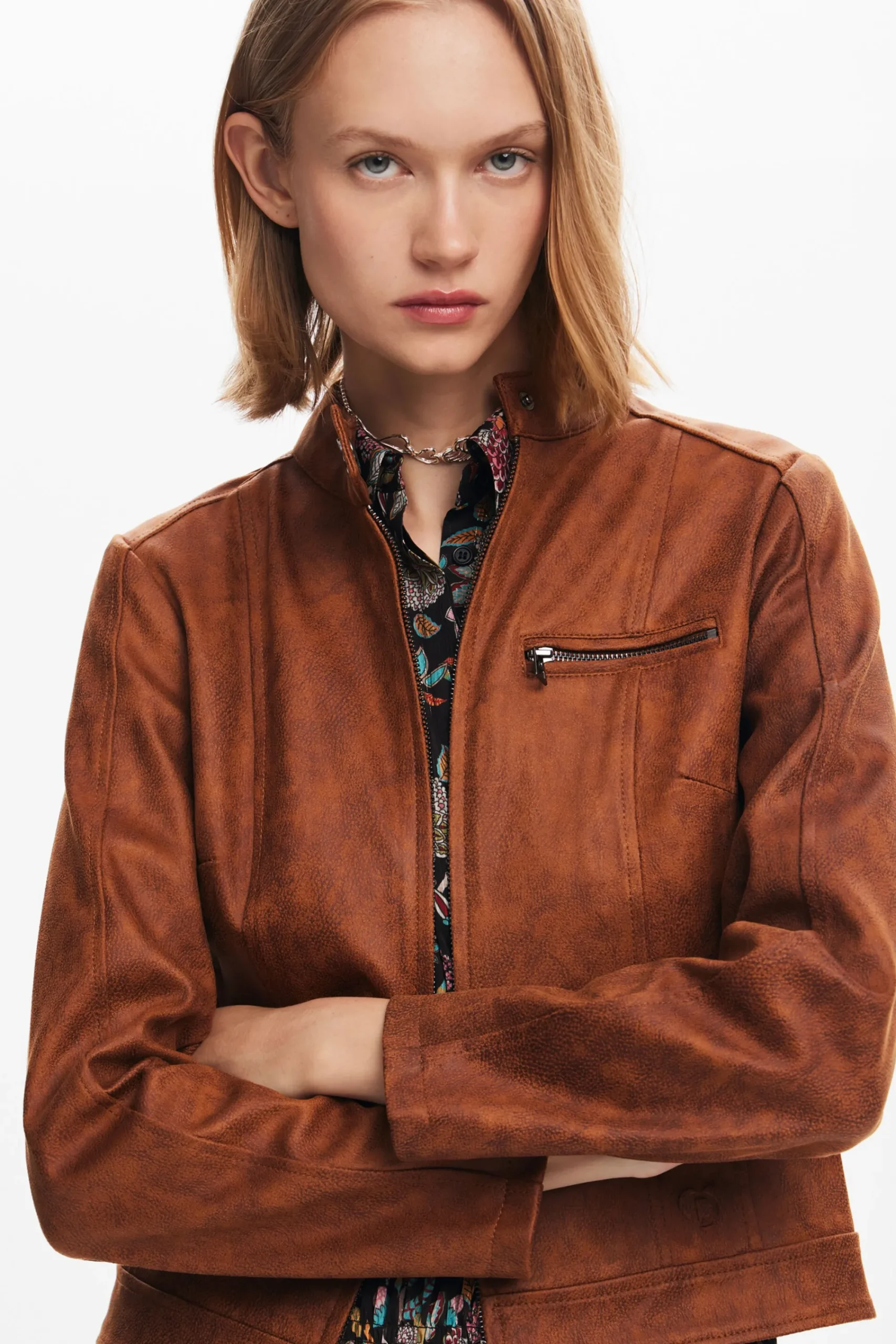 Casacões E Casacos<Desigual Jaqueta biker regular