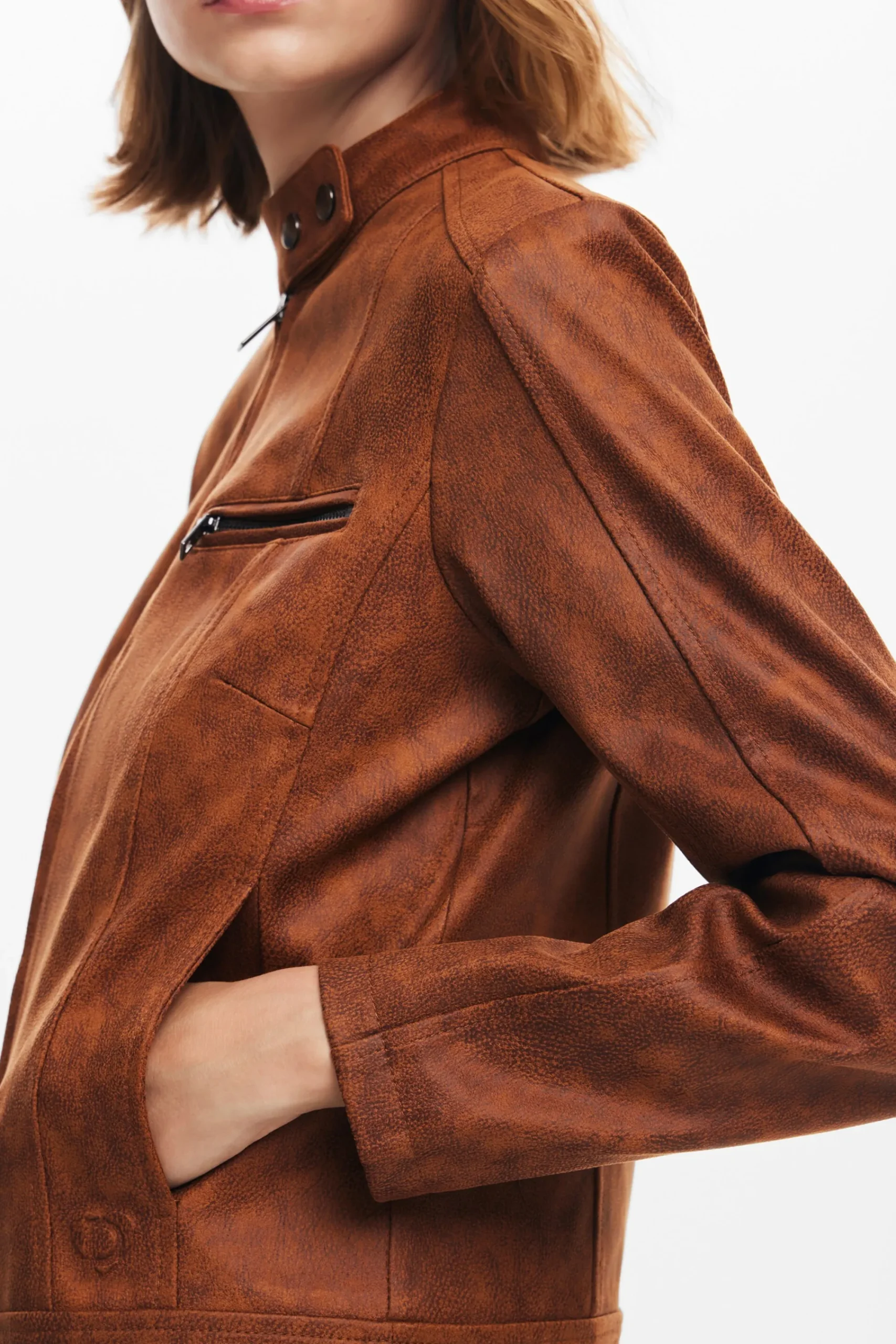 Casacões E Casacos<Desigual Jaqueta biker regular