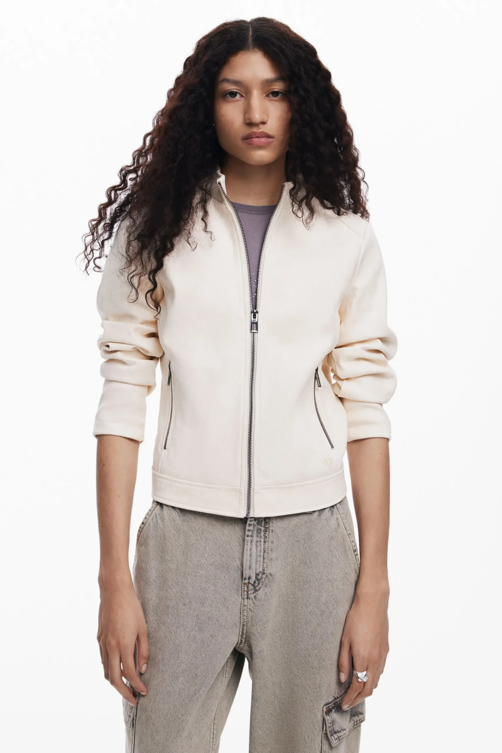 Casacões E Casacos<Desigual Jaqueta biker slim