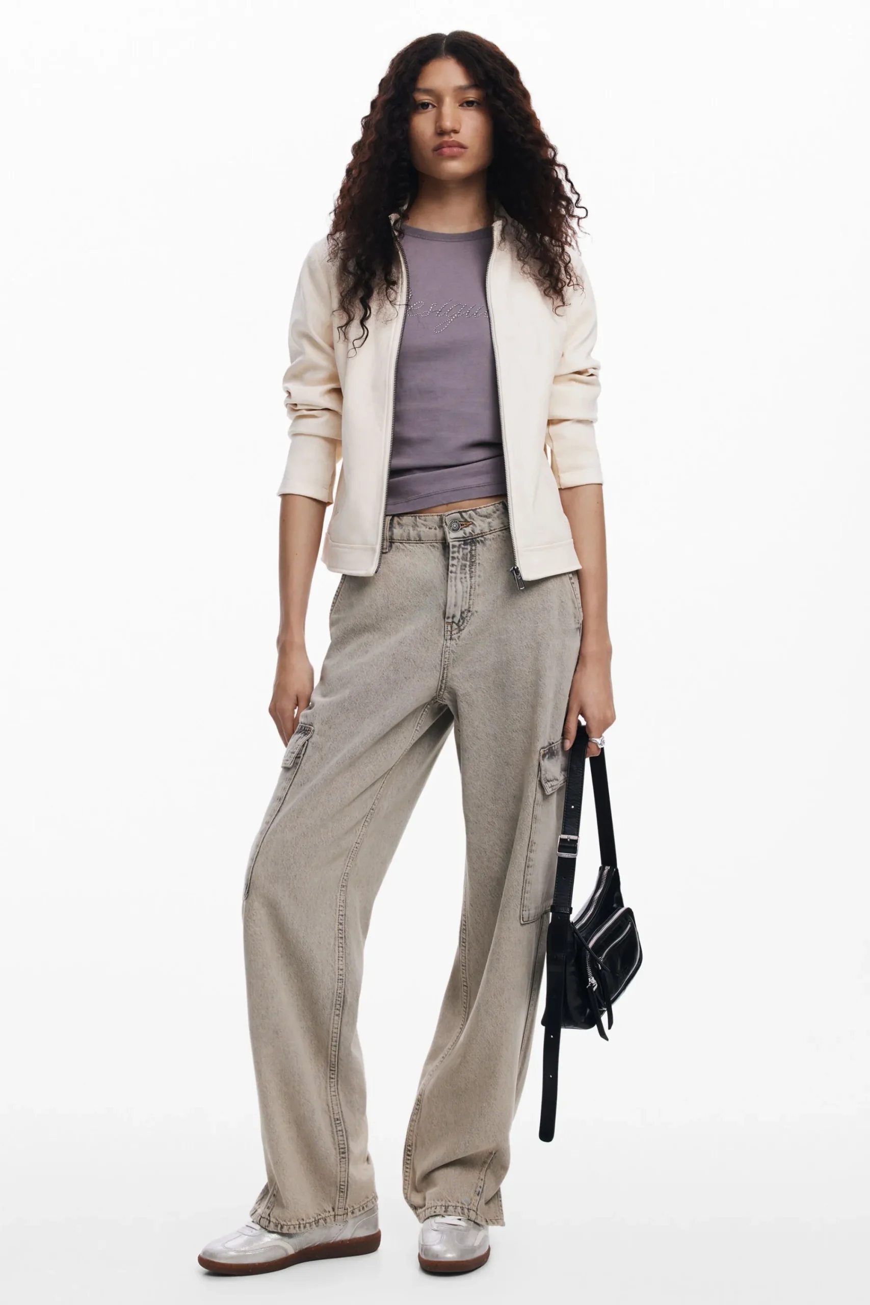 Casacões E Casacos<Desigual Jaqueta biker slim