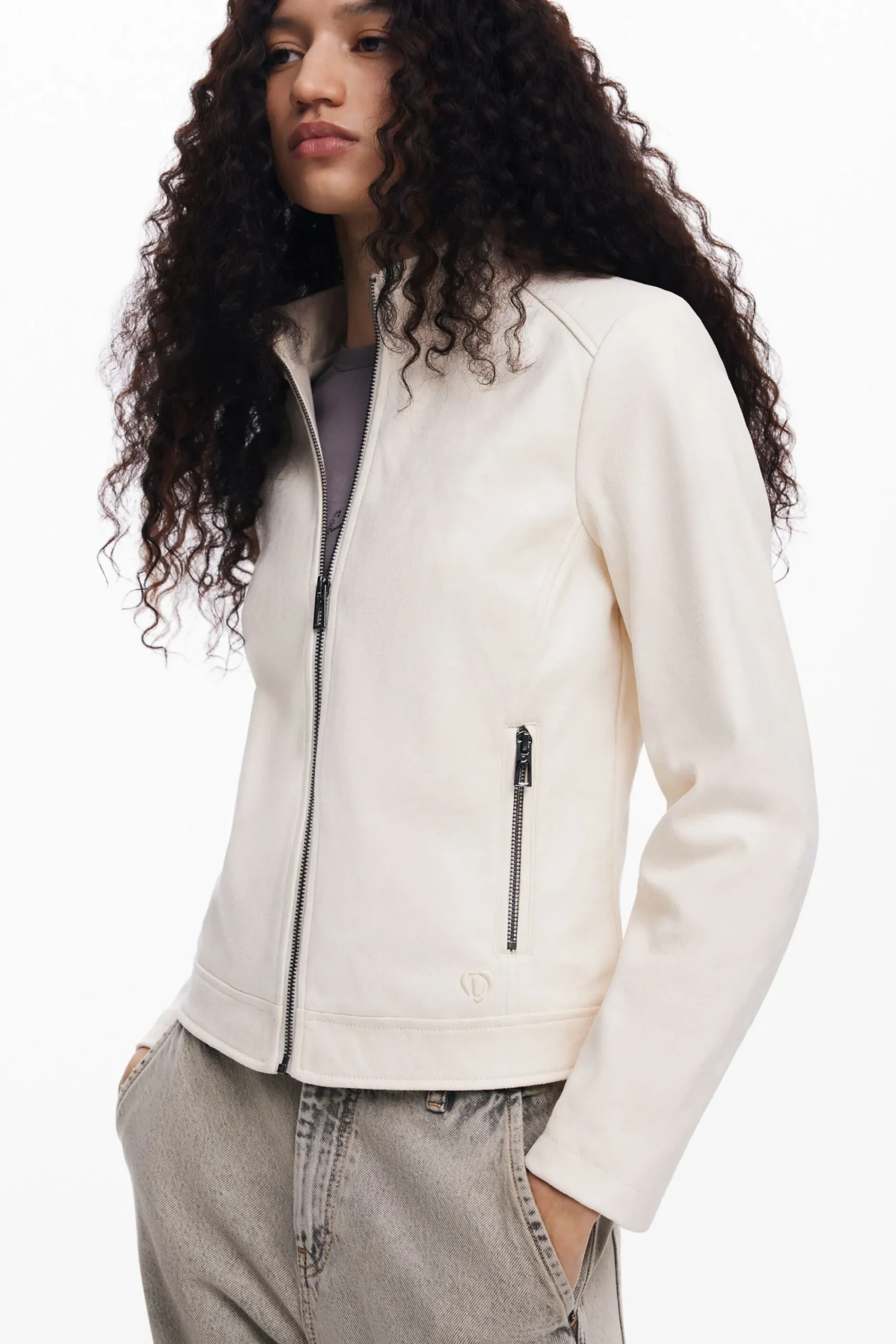 Casacões E Casacos<Desigual Jaqueta biker slim