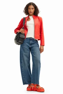 Casacões E Casacos<Desigual Jaqueta biker slim