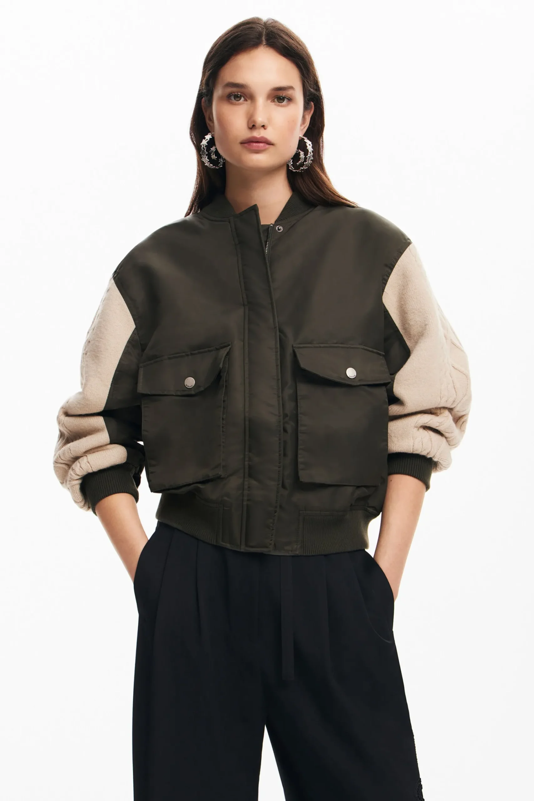 Roupa De Malha|Casacões E Casacos<Desigual Jaqueta bomber