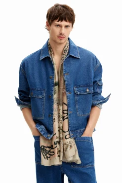 Casacões E Casacos<Desigual Jaqueta de denim com bolsos