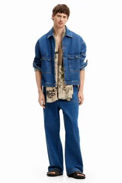 Casacões E Casacos<Desigual Jaqueta de denim com bolsos