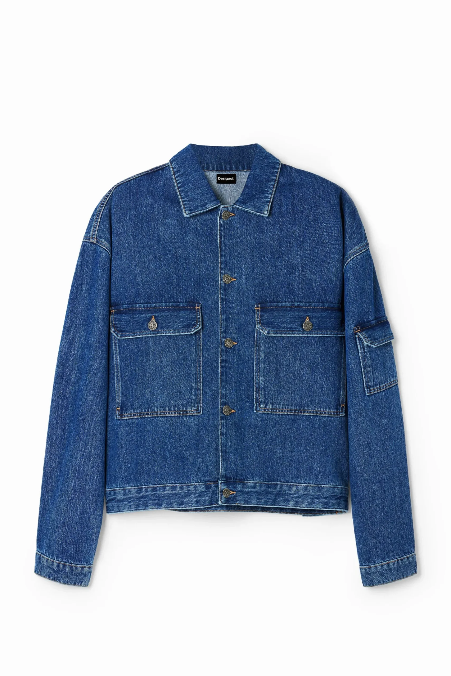 Casacões E Casacos<Desigual Jaqueta de denim com bolsos