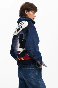 Casacões E Casacos<Desigual Jaqueta de denim Mickey
