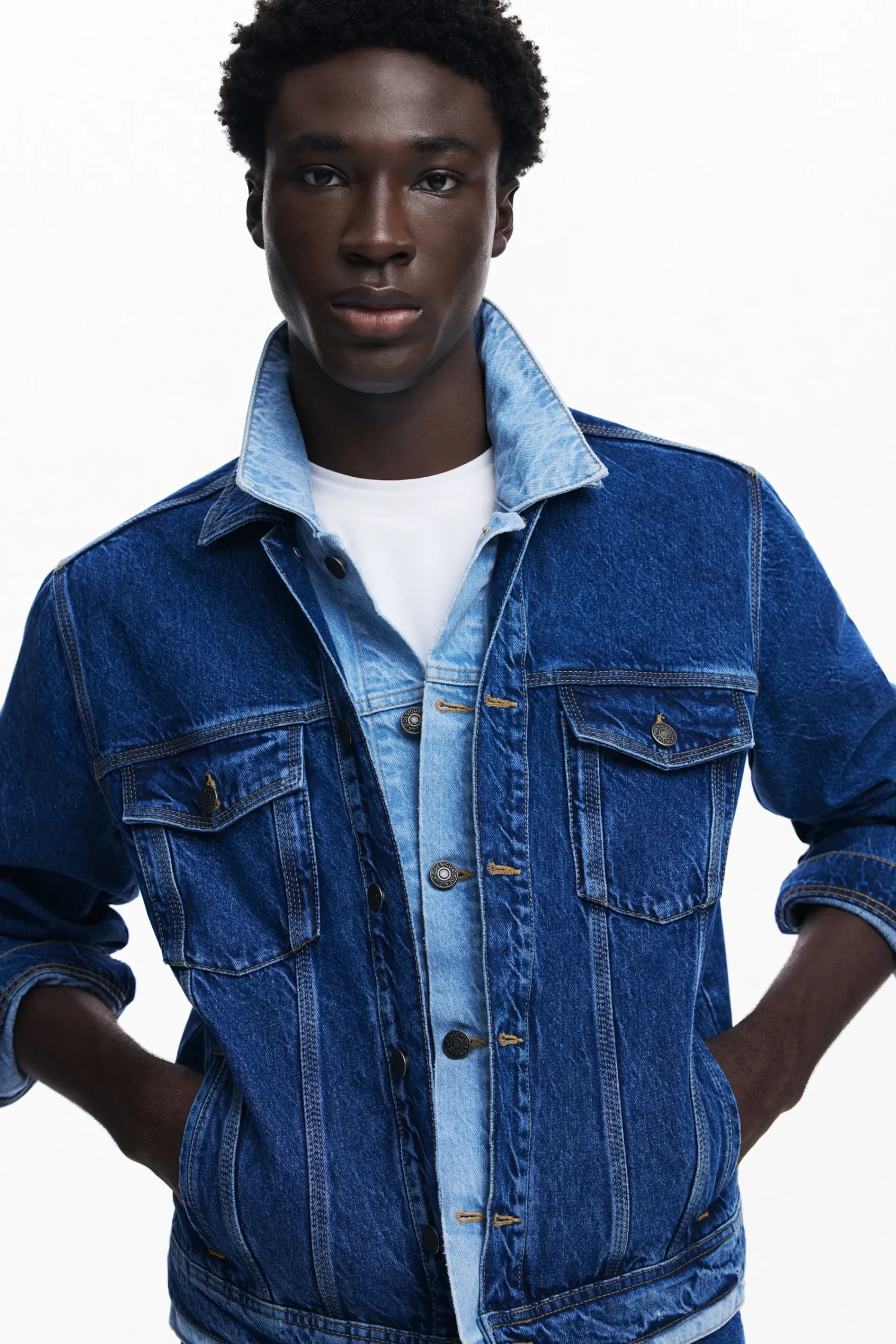 Casacões E Casacos<Desigual Jaqueta de denim patchwork