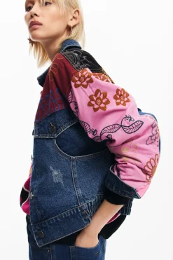 Casacões E Casacos<Desigual Jaqueta de denim patchwork