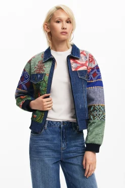 Casacões E Casacos<Desigual Jaqueta de denim patchwork