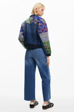 Casacões E Casacos<Desigual Jaqueta de denim patchwork