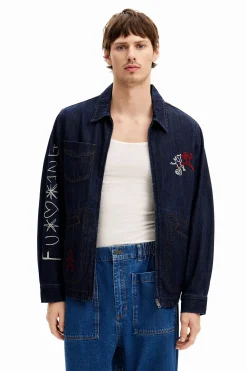 Casacões E Casacos<Desigual Jaqueta de denim silhuetas