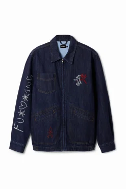 Casacões E Casacos<Desigual Jaqueta de denim silhuetas