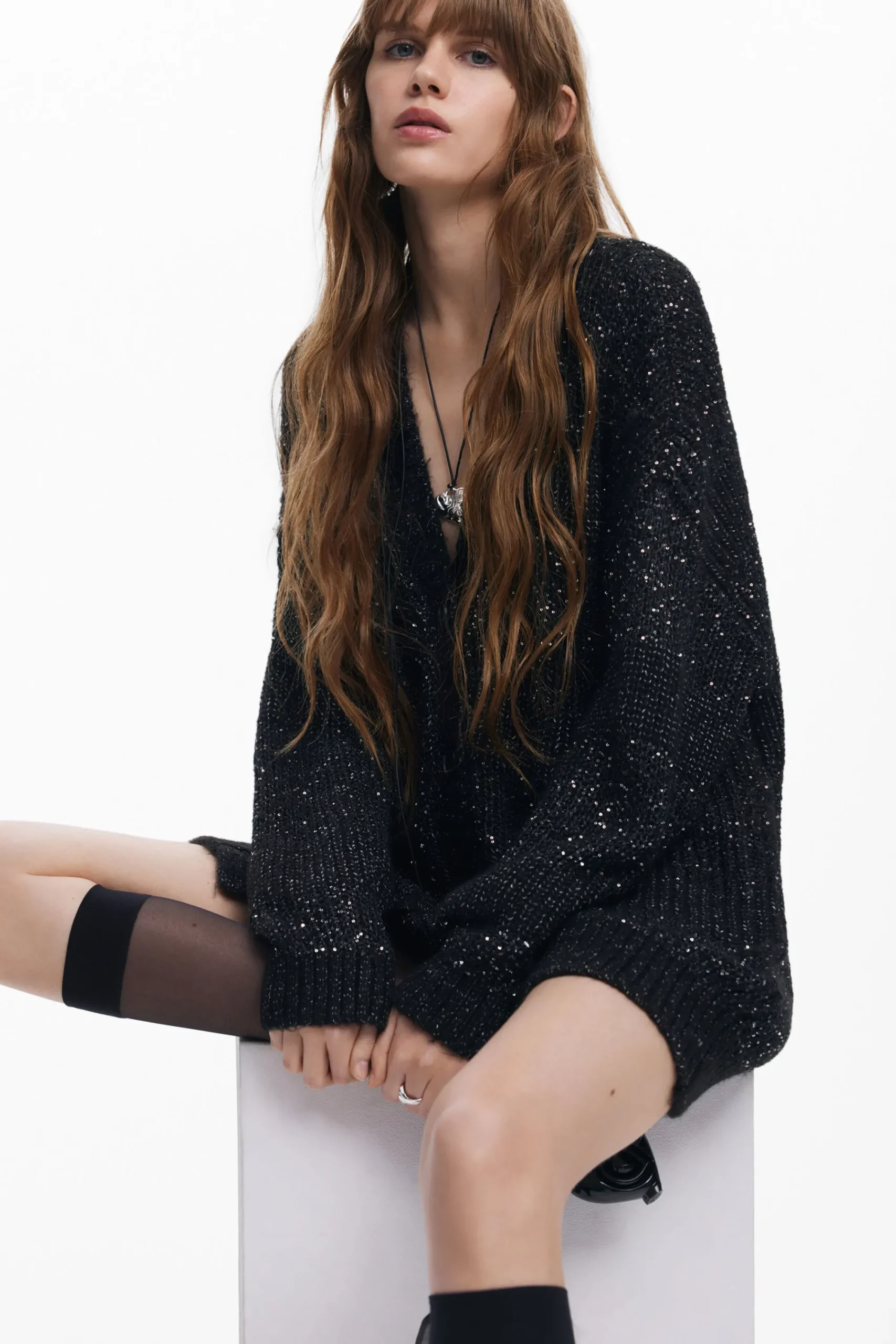 Roupa De Malha|Malha<Desigual Jaqueta de ponto com decote em V