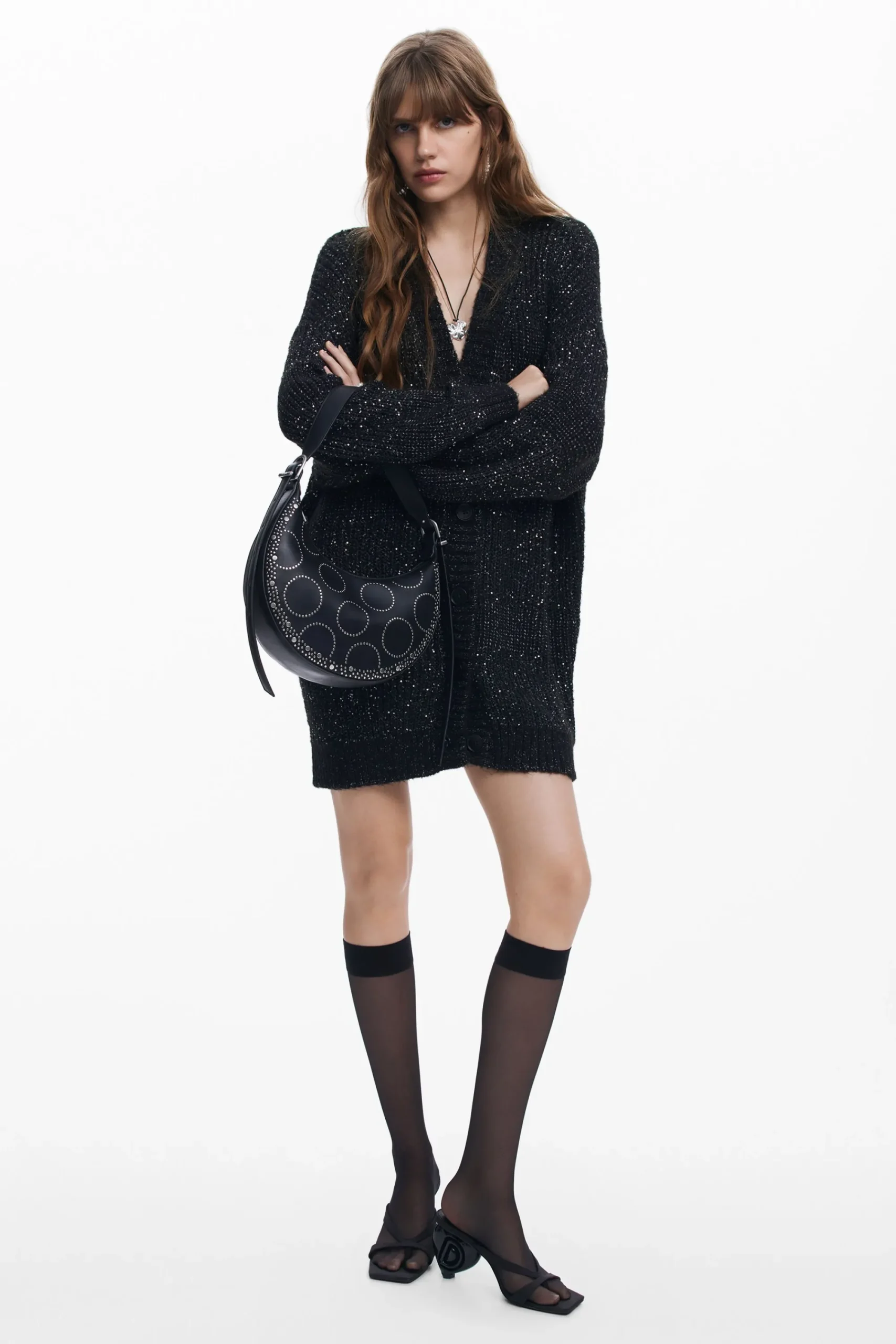 Roupa De Malha|Malha<Desigual Jaqueta de ponto com decote em V
