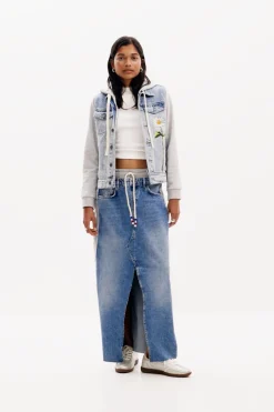 Casacões E Casacos<Desigual Jaqueta jeans trucker