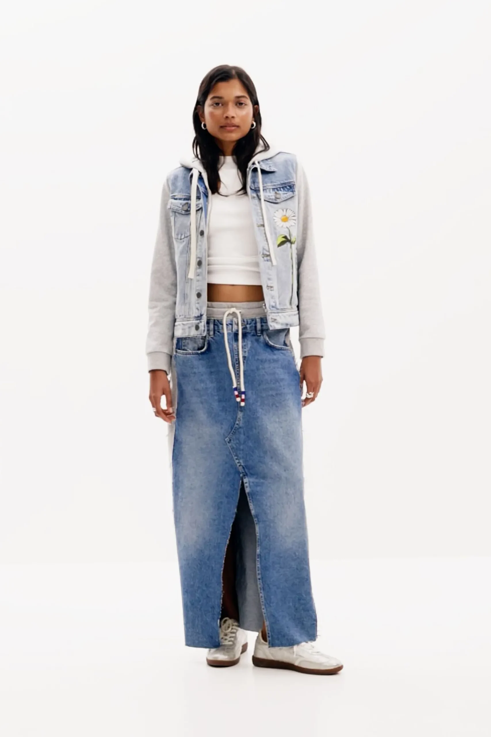 Casacões E Casacos<Desigual Jaqueta jeans trucker