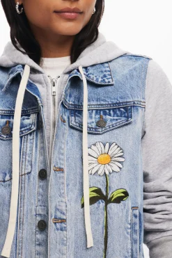 Casacões E Casacos<Desigual Jaqueta jeans trucker