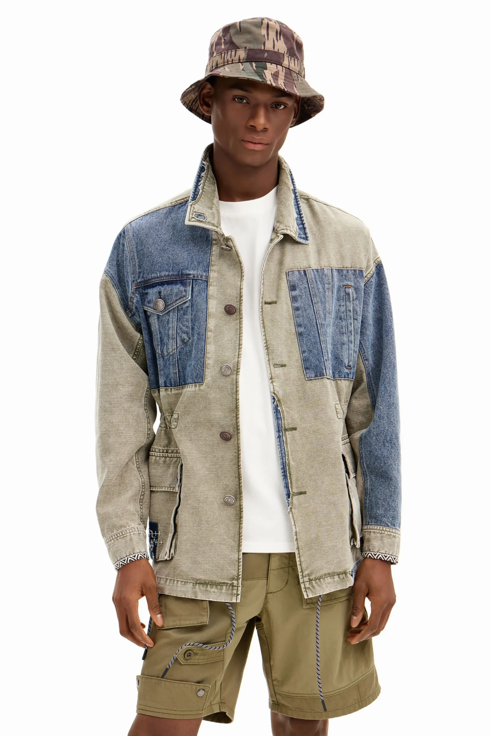 Casacões E Casacos<Desigual Jaqueta parka híbrida
