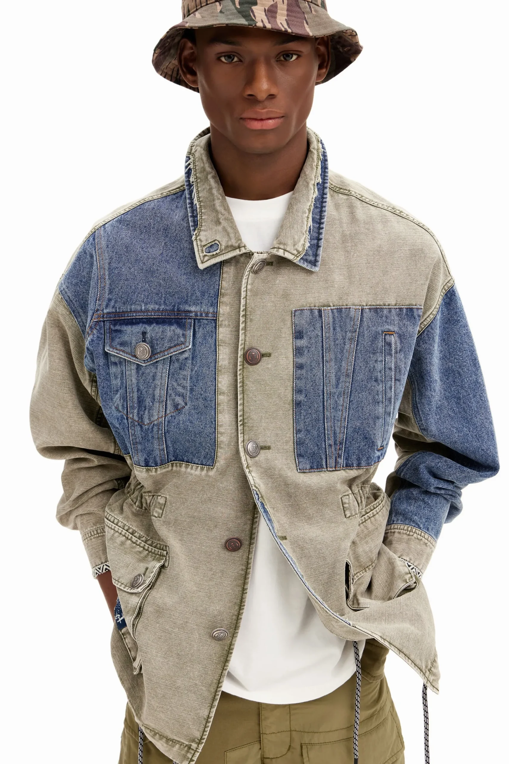 Casacões E Casacos<Desigual Jaqueta parka híbrida
