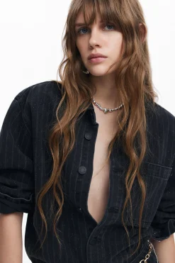 Casacões E Casacos<Desigual Jaqueta trucker de denim