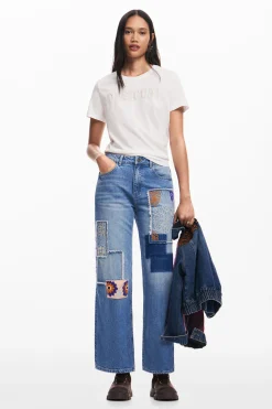Jeans|Calças<Desigual Jeans patchwork