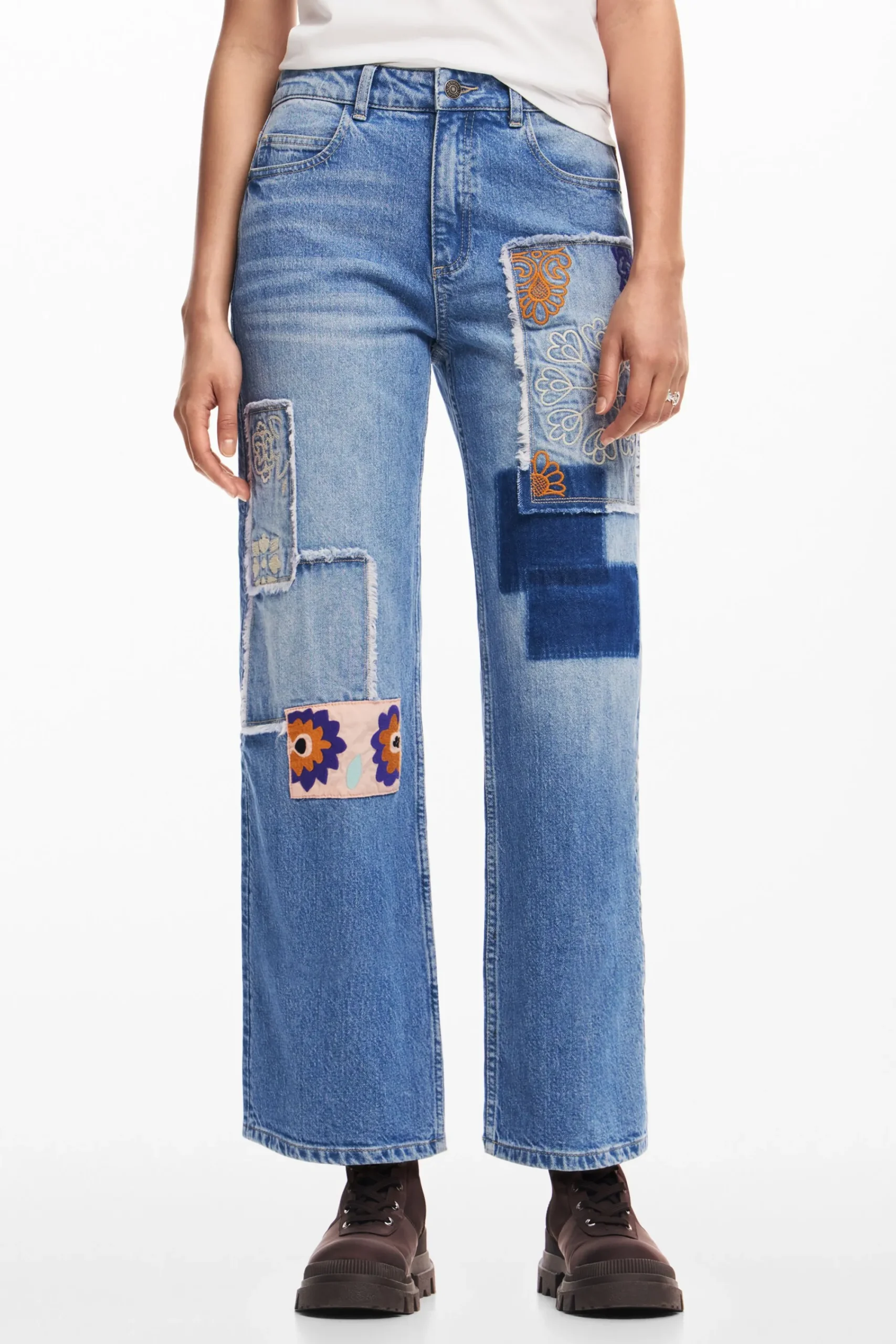 Jeans|Calças<Desigual Jeans patchwork