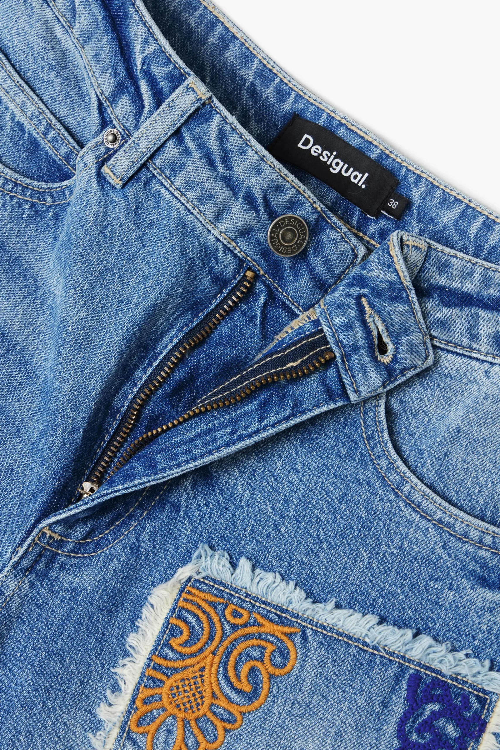 Jeans|Calças<Desigual Jeans patchwork