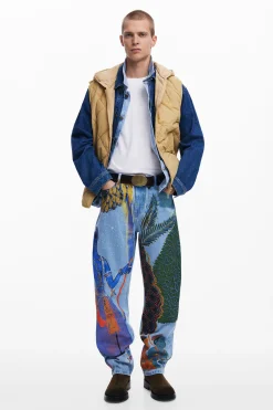 Jeans E Calças<Desigual Jeans straight estampados Índia