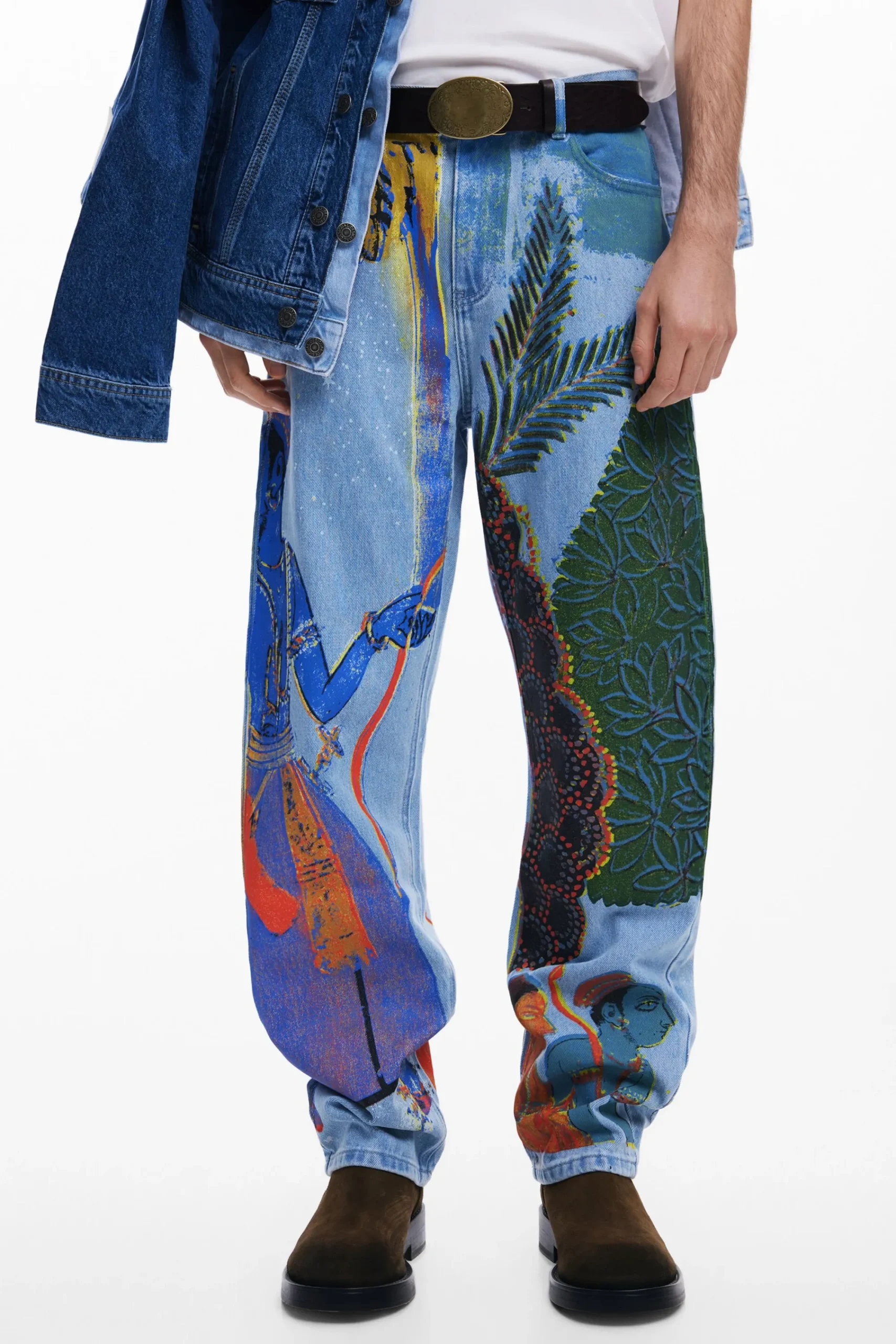 Jeans E Calças<Desigual Jeans straight estampados Índia