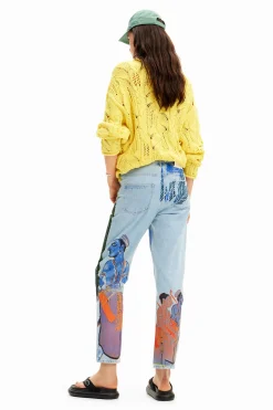 Jeans E Calças<Desigual Jeans straight estampados Índia