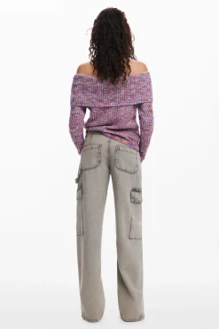 Malha|Roupa De Malha<Desigual Jersey com decote bardot