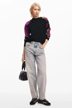 Roupa De Malha|Malha<Desigual Jersey com mangas florais
