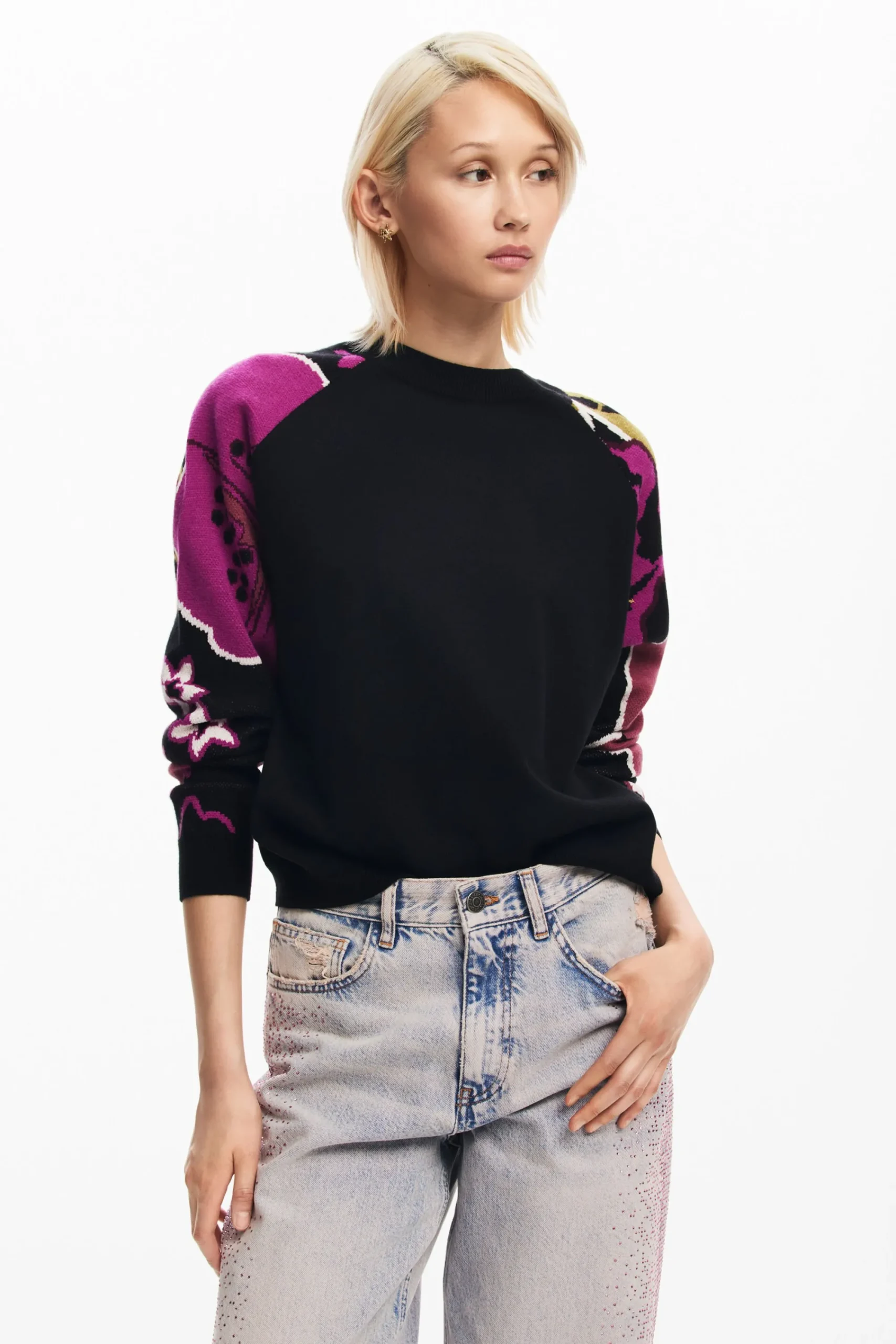 Roupa De Malha|Malha<Desigual Jersey com mangas florais