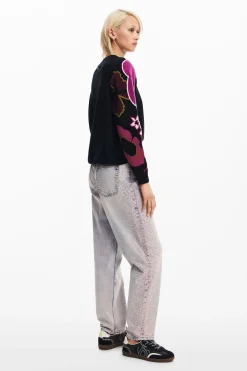 Roupa De Malha|Malha<Desigual Jersey com mangas florais