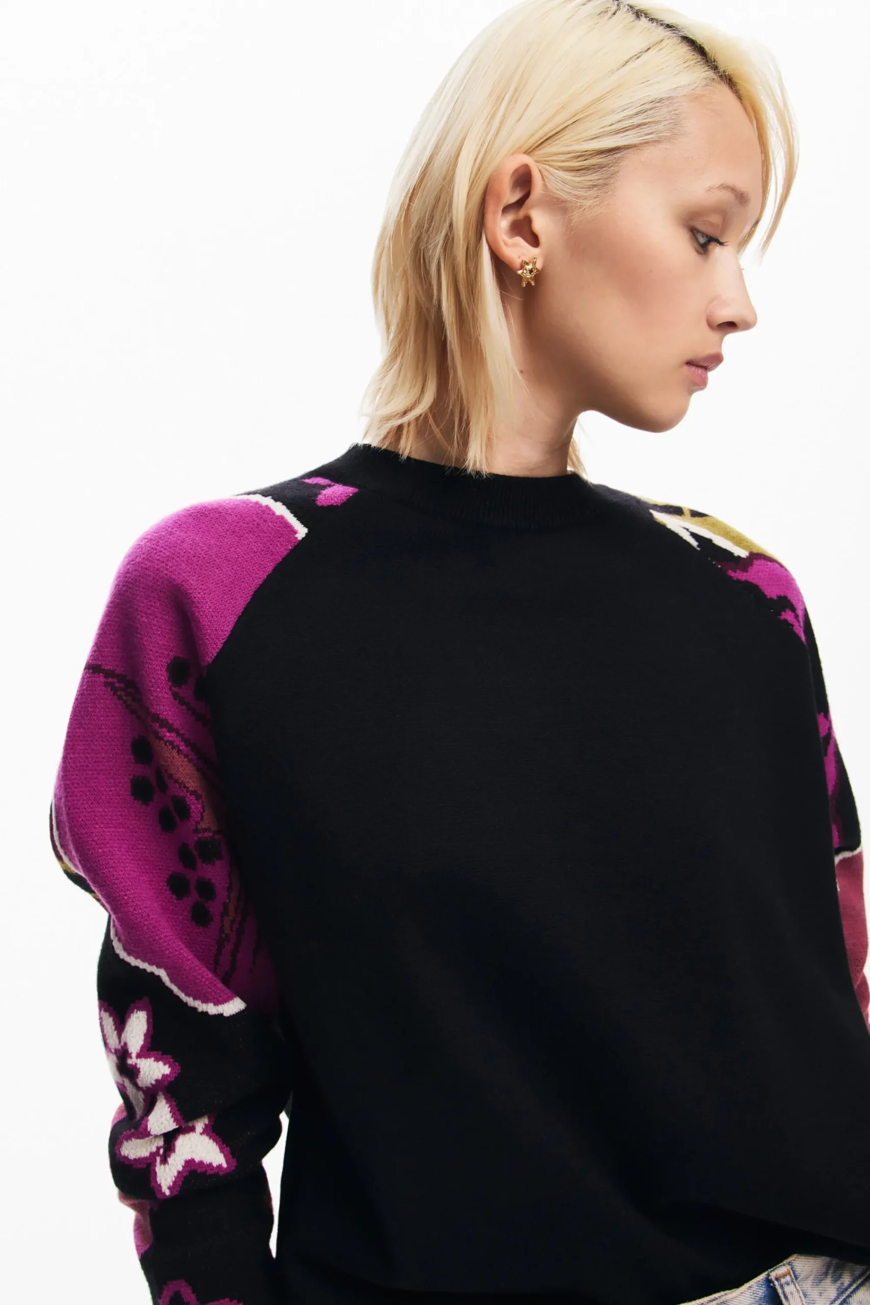 Roupa De Malha|Malha<Desigual Jersey com mangas florais