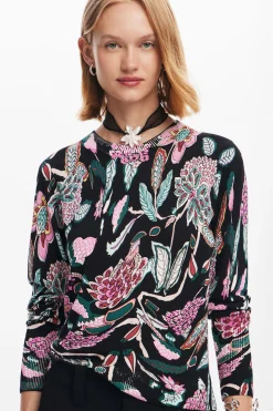 Roupa De Malha|Malha<Desigual Jersey de malha com desenhos botânicos
