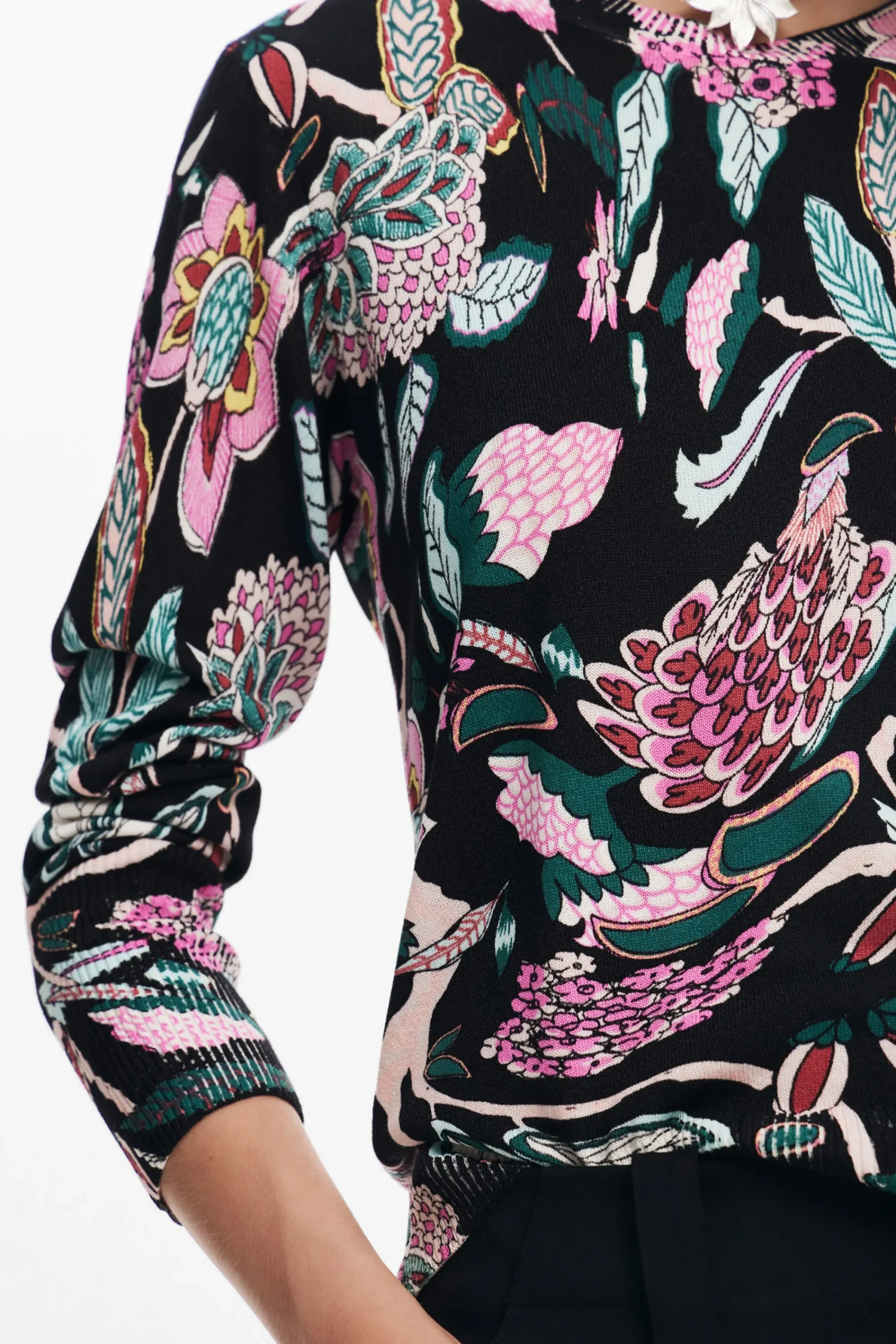 Roupa De Malha|Malha<Desigual Jersey de malha com desenhos botânicos