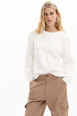 Roupa De Malha|Malha<Desigual Jersey de mangas texturizadas
