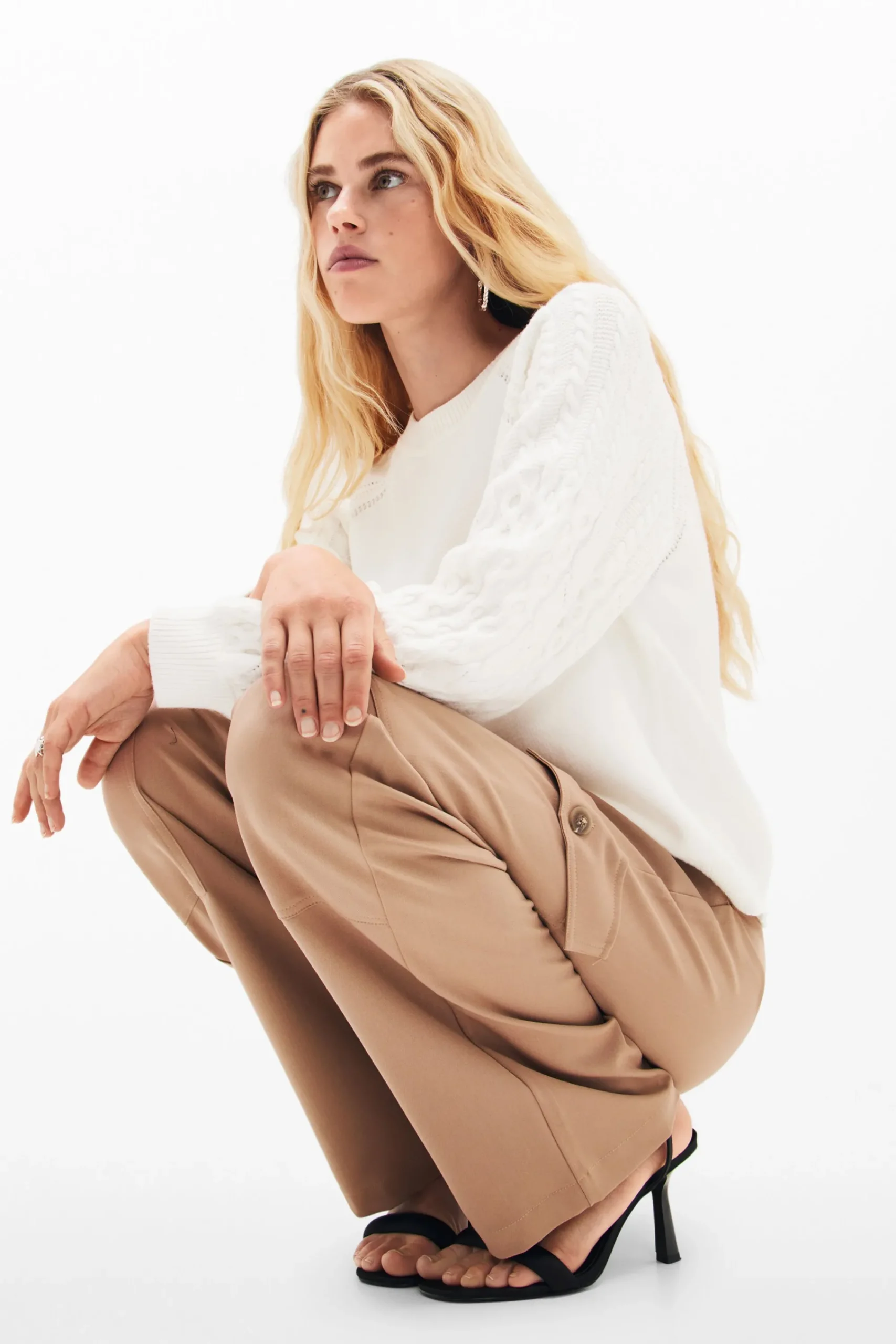 Roupa De Malha|Malha<Desigual Jersey de mangas texturizadas