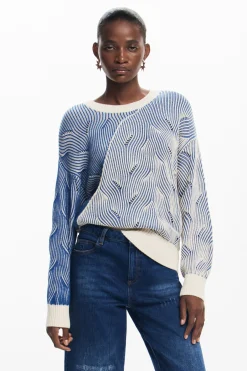 Roupa De Malha|Malha<Desigual Jersey de ponto bicolor