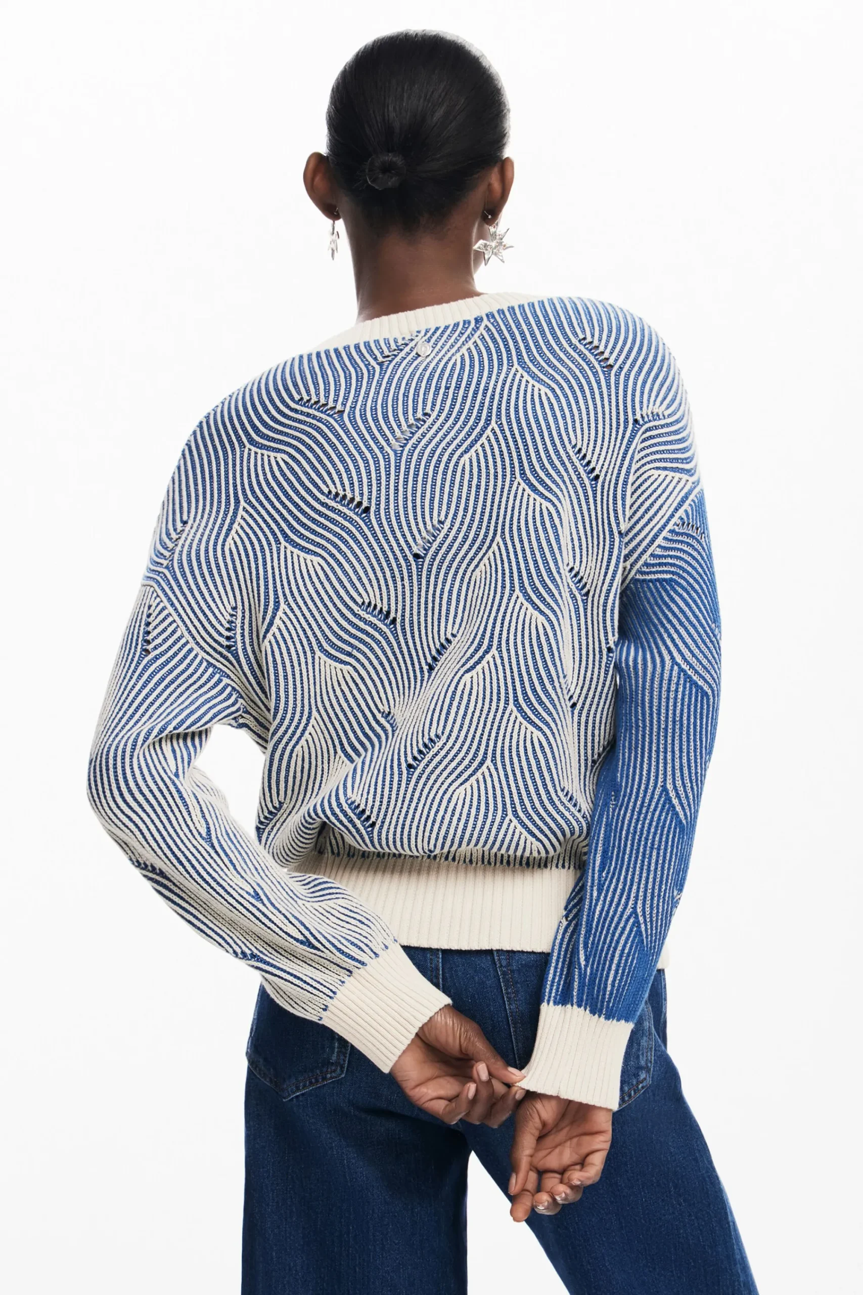 Roupa De Malha|Malha<Desigual Jersey de ponto bicolor