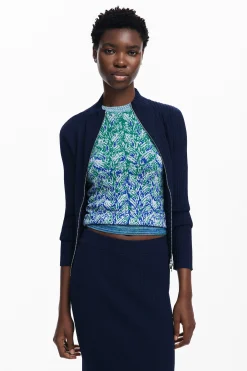 Malha<Desigual Jersey de ponto canelado
