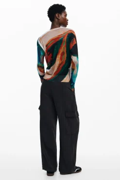 Roupa De Malha|Malha<Desigual Jersey de ponto fino arty difuminado