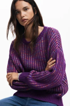 Roupa De Malha|Malha<Desigual Jersey de ponto listrado