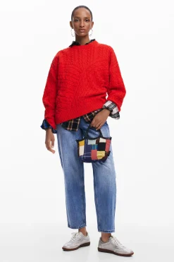 Roupa De Malha|Malha<Desigual Jersey de ponto relevos