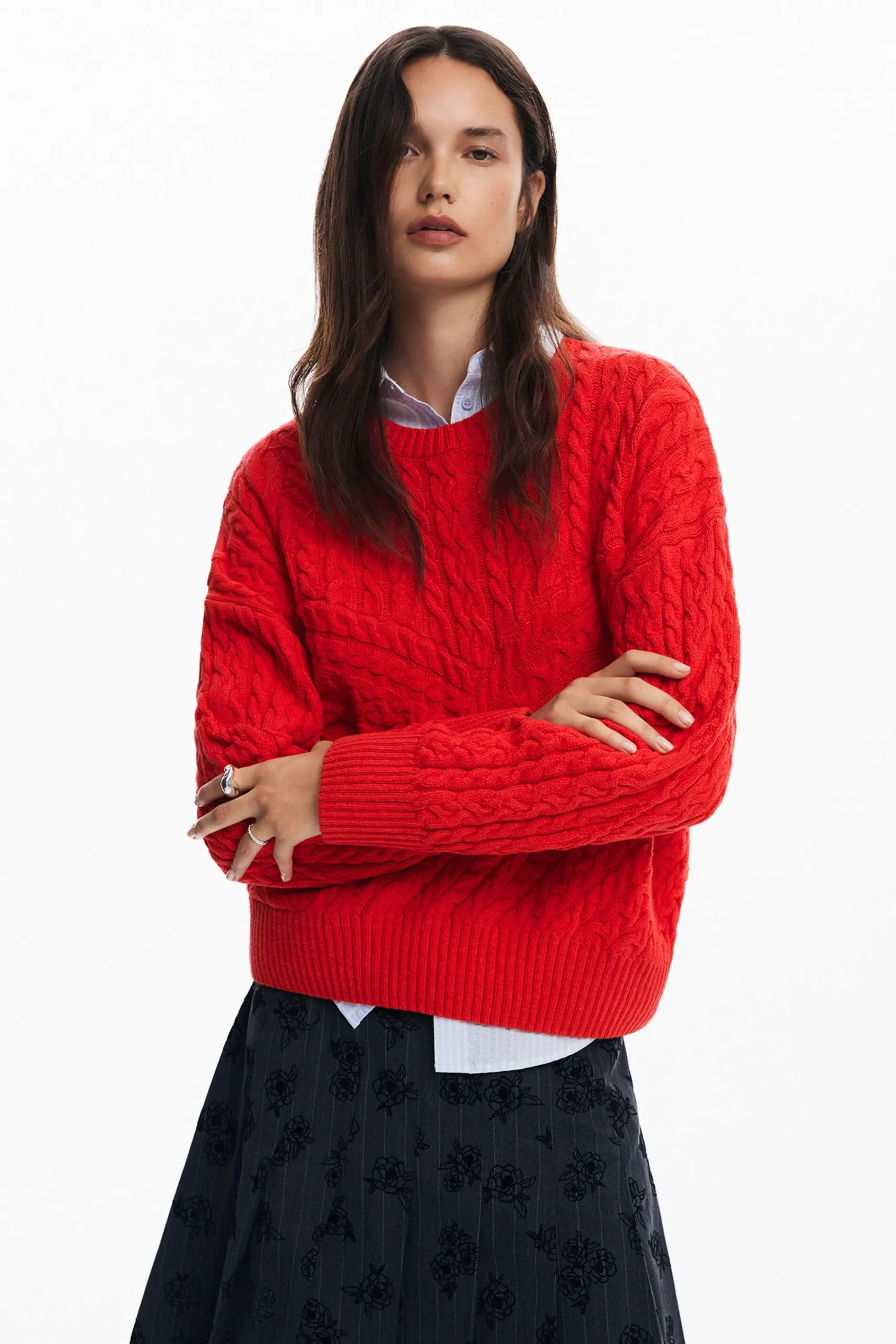 Roupa De Malha|Malha<Desigual Jersey de ponto relevos