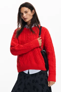 Roupa De Malha|Malha<Desigual Jersey de ponto relevos